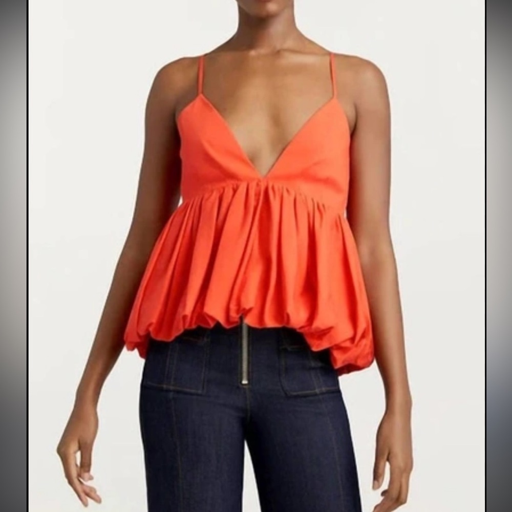 Cinq a Sept Pink Peplum Blouse with Relaxed Fit